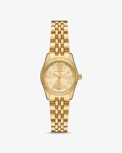 Часы Michael Kors Petite Lexington с паве, золотистые