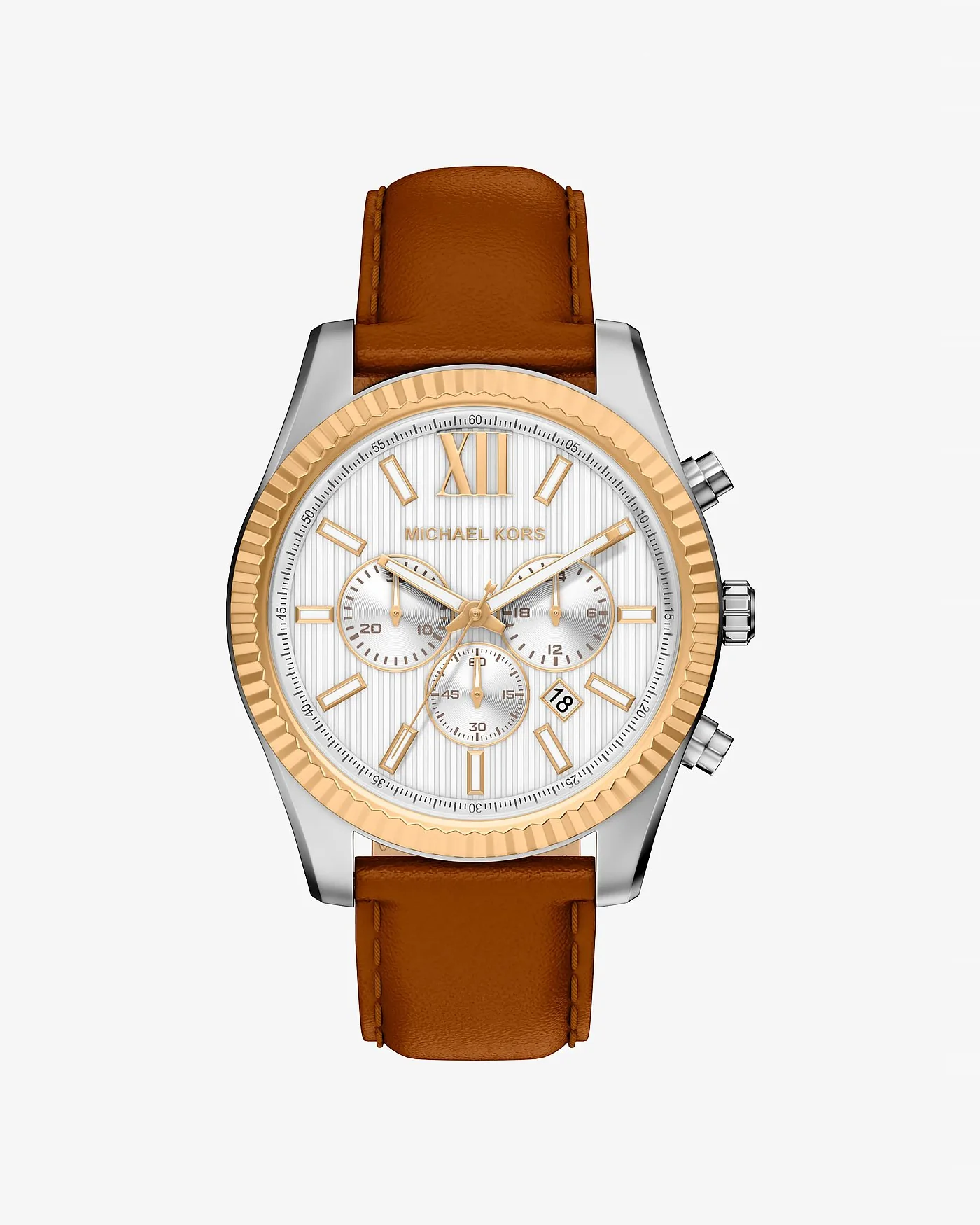 Часы Michael Kors Oversized Lexington с кожаным ремешком — 1