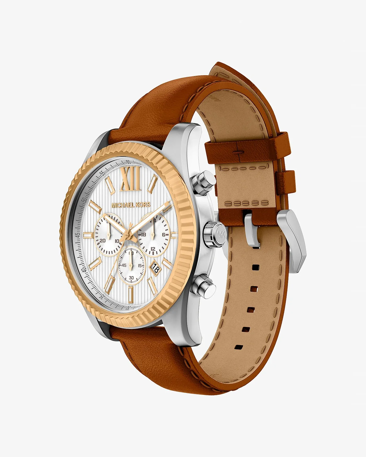 Часы Michael Kors Oversized Lexington с кожаным ремешком — 5