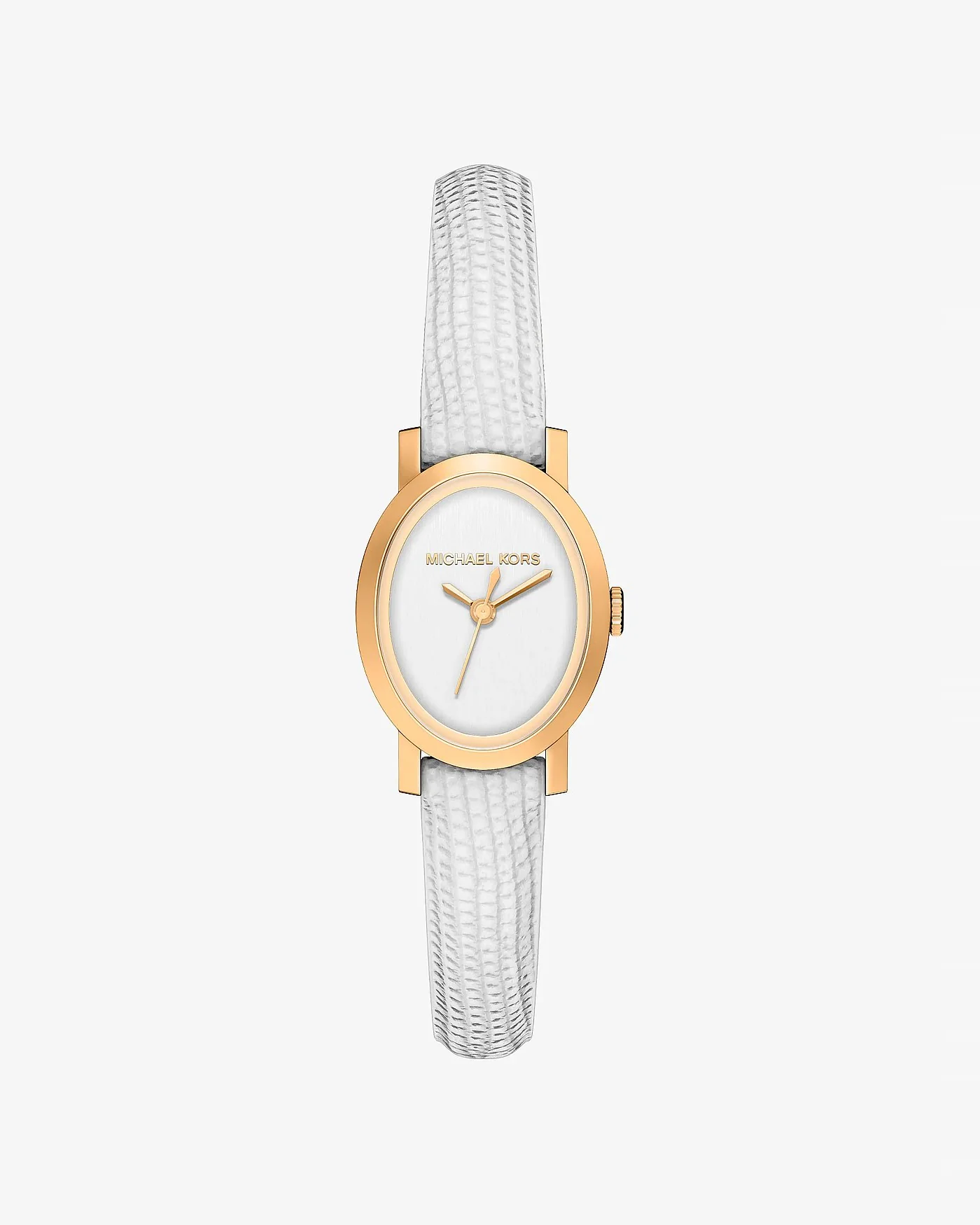 Часы Michael Kors Petite Maude с кожаным ремешком белого цвета — 1