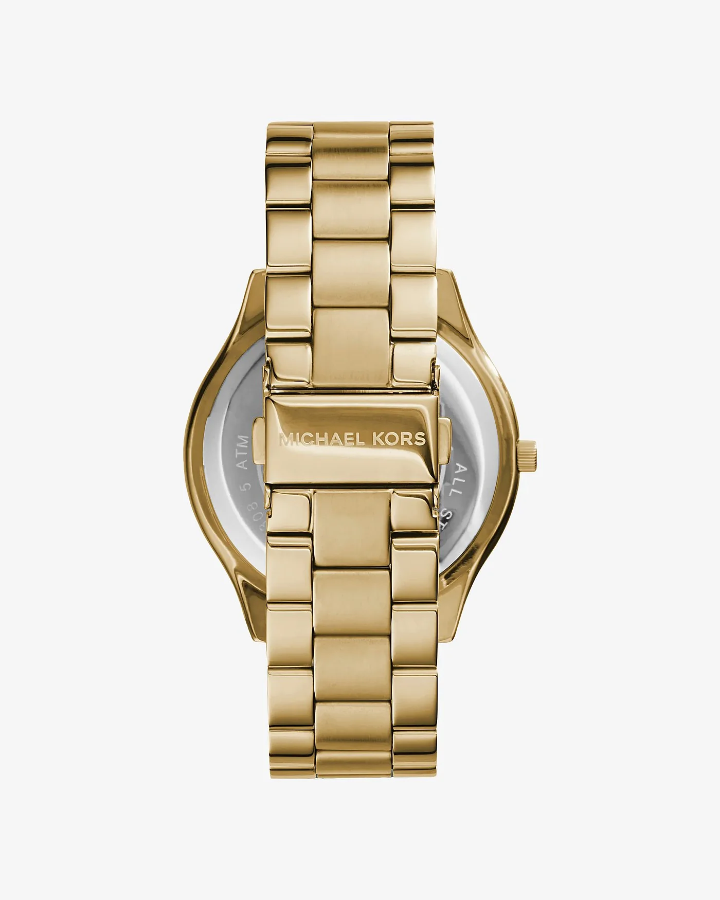 Мужские часы Michael Kors Slim Runway золотистого цвета из нержавеющей стали — 3