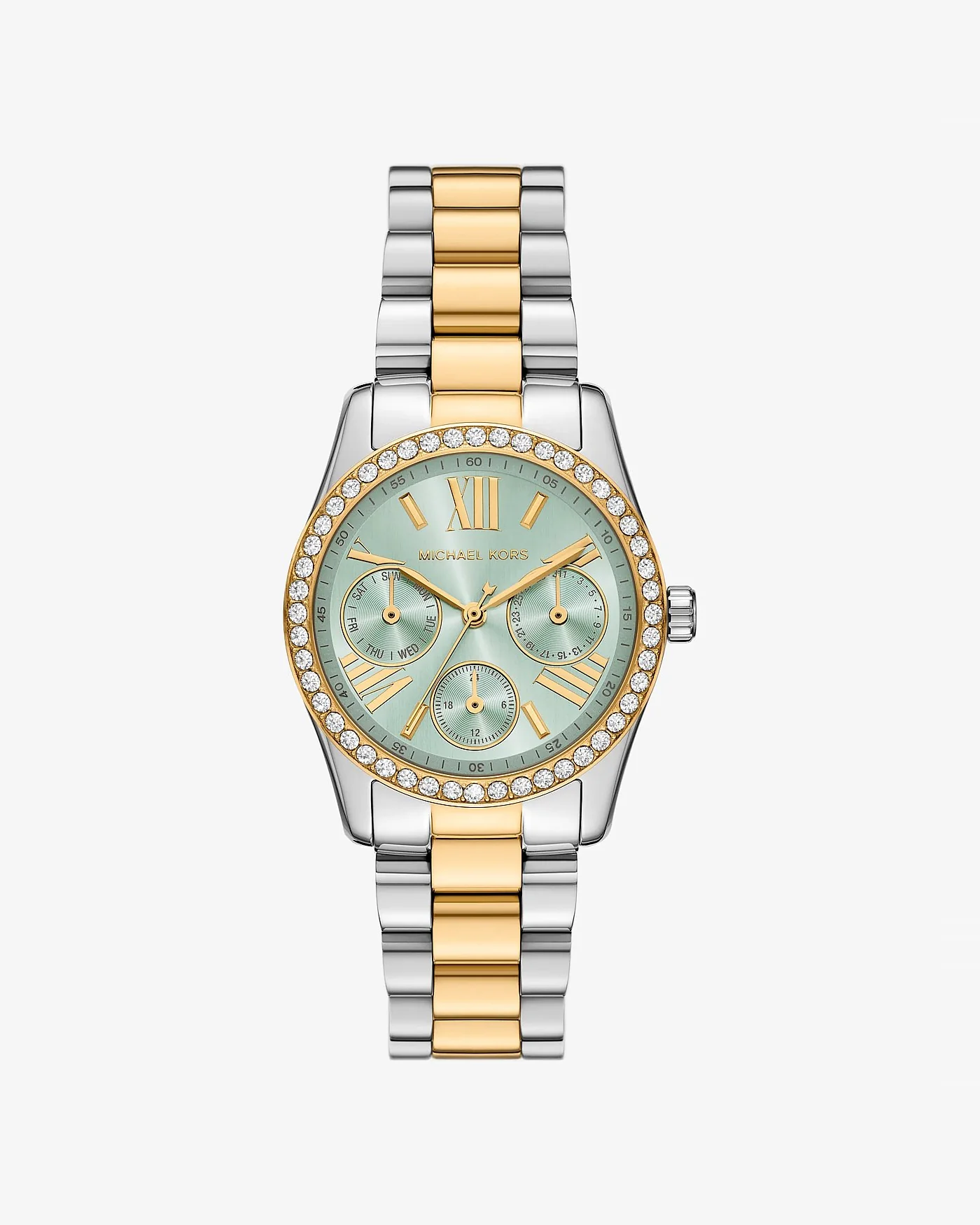 Часы Michael Kors Lexington с паве двухцветные — 1