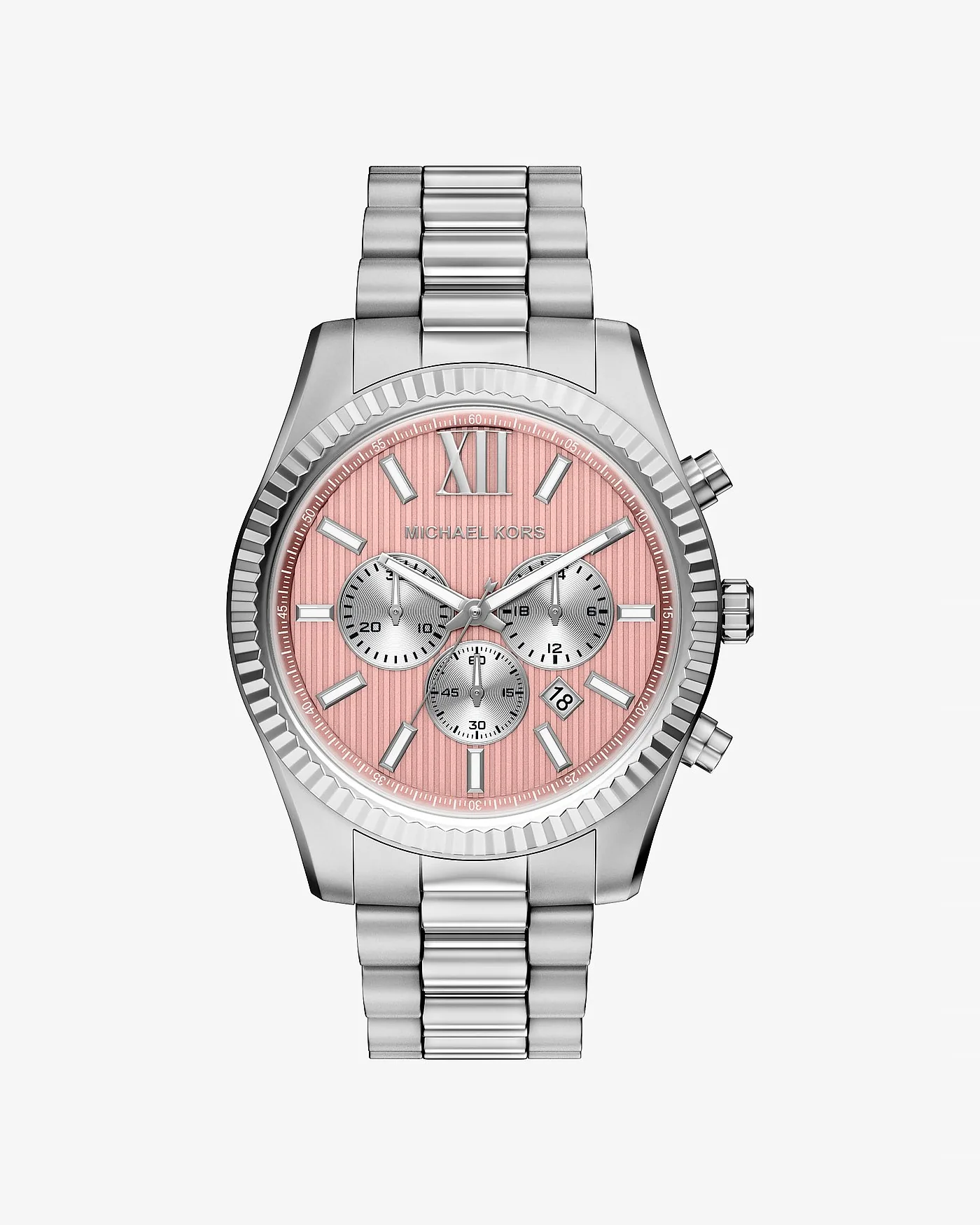 Часы Michael Kors Oversized Lexington серебристого тона — 1