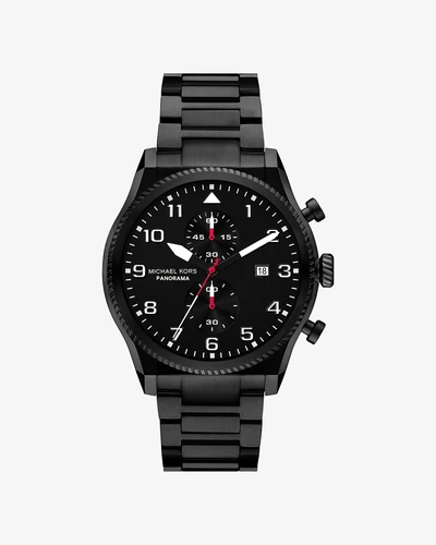 Michael Kors Oversized Panorama — мужские часы черного тона