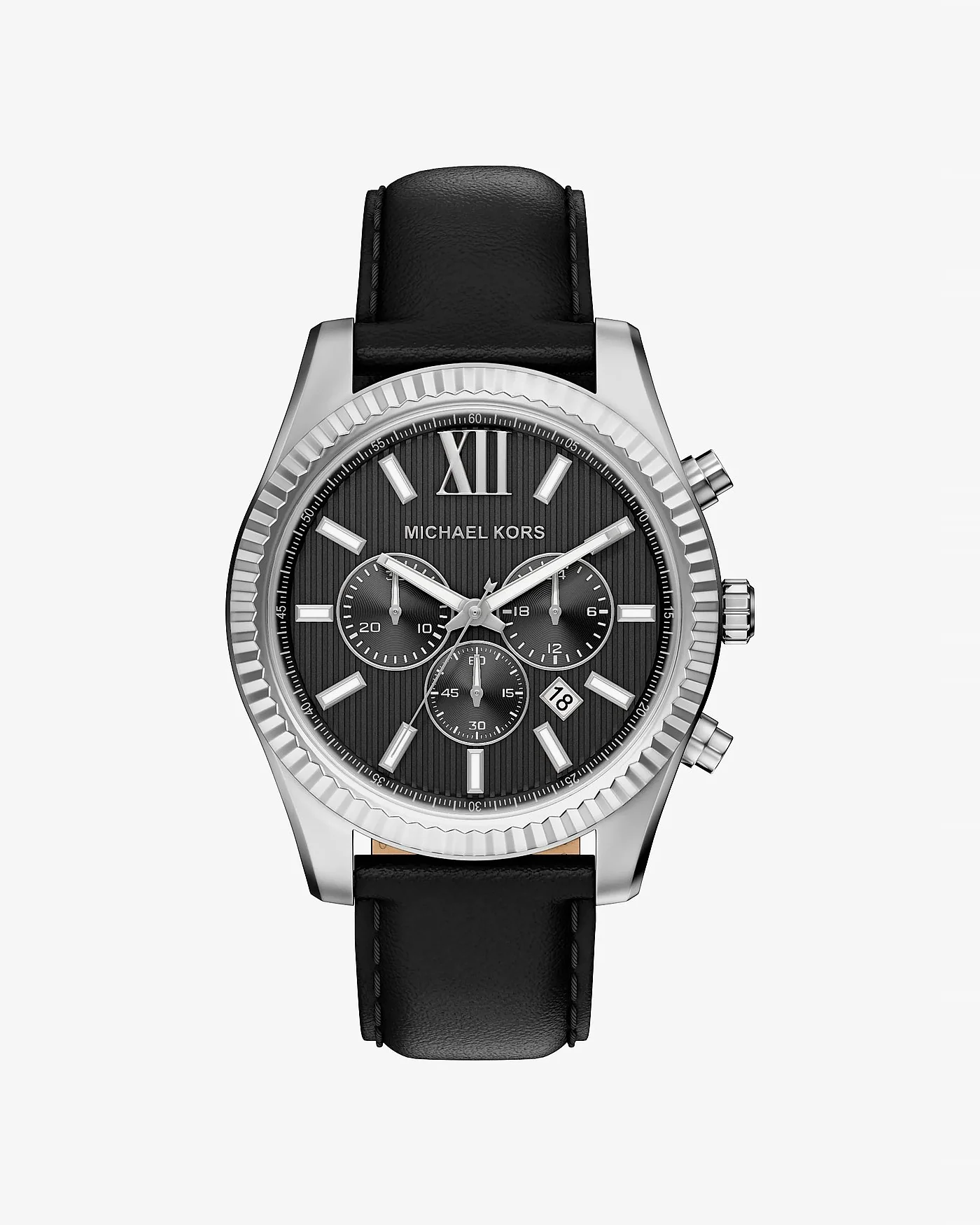 Часы Michael Kors Oversized Lexington с кожаным ремешком — 1