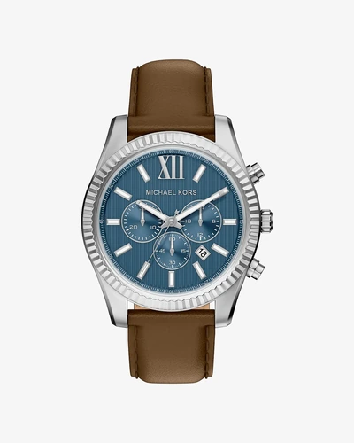 Часы Michael Kors Oversized Lexington с кожаным ремешком