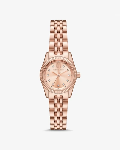Часы Michael Kors Petite Lexington с паве в оттенке розового золота
