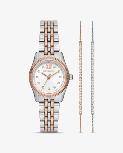 Женские часы Michael Kors Lexington с паве, комплект с браслетом