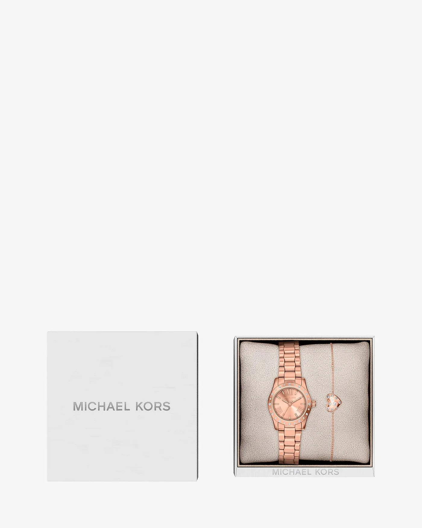 Комплект Michael Kors Petite Lexington с паве: часы и браслет-сердце — 5