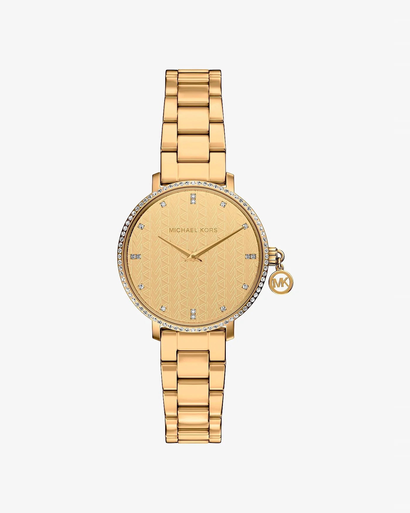 Часы Michael Kors Mini Pyper с паве золотистого цвета — 1