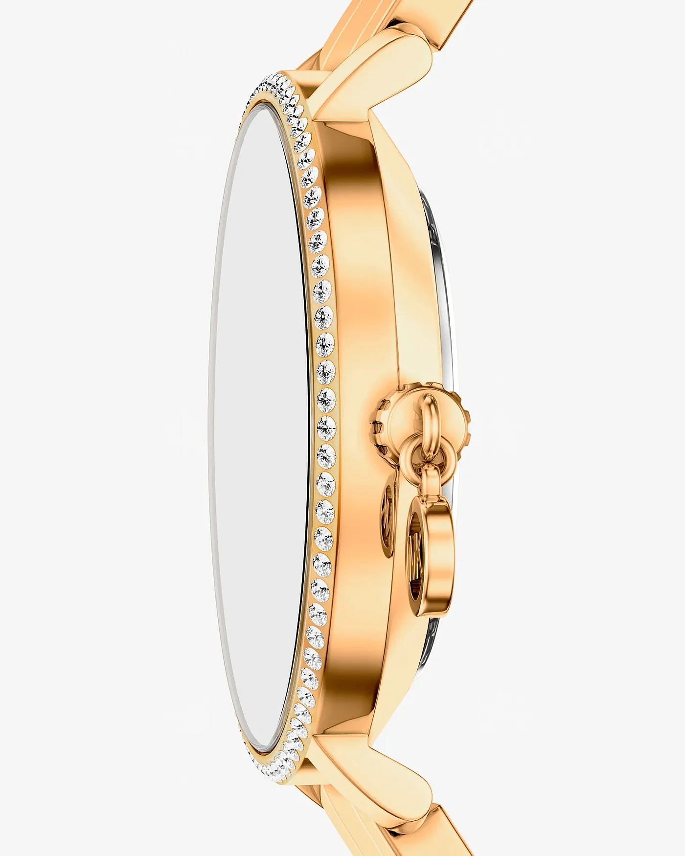 Часы Michael Kors Mini Pyper с паве золотистого цвета — 2