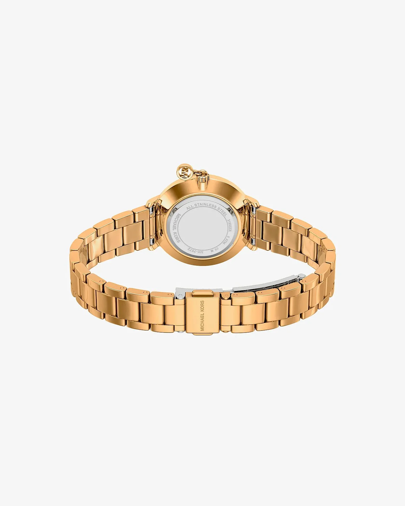 Часы Michael Kors Mini Pyper с паве золотистого цвета — 4
