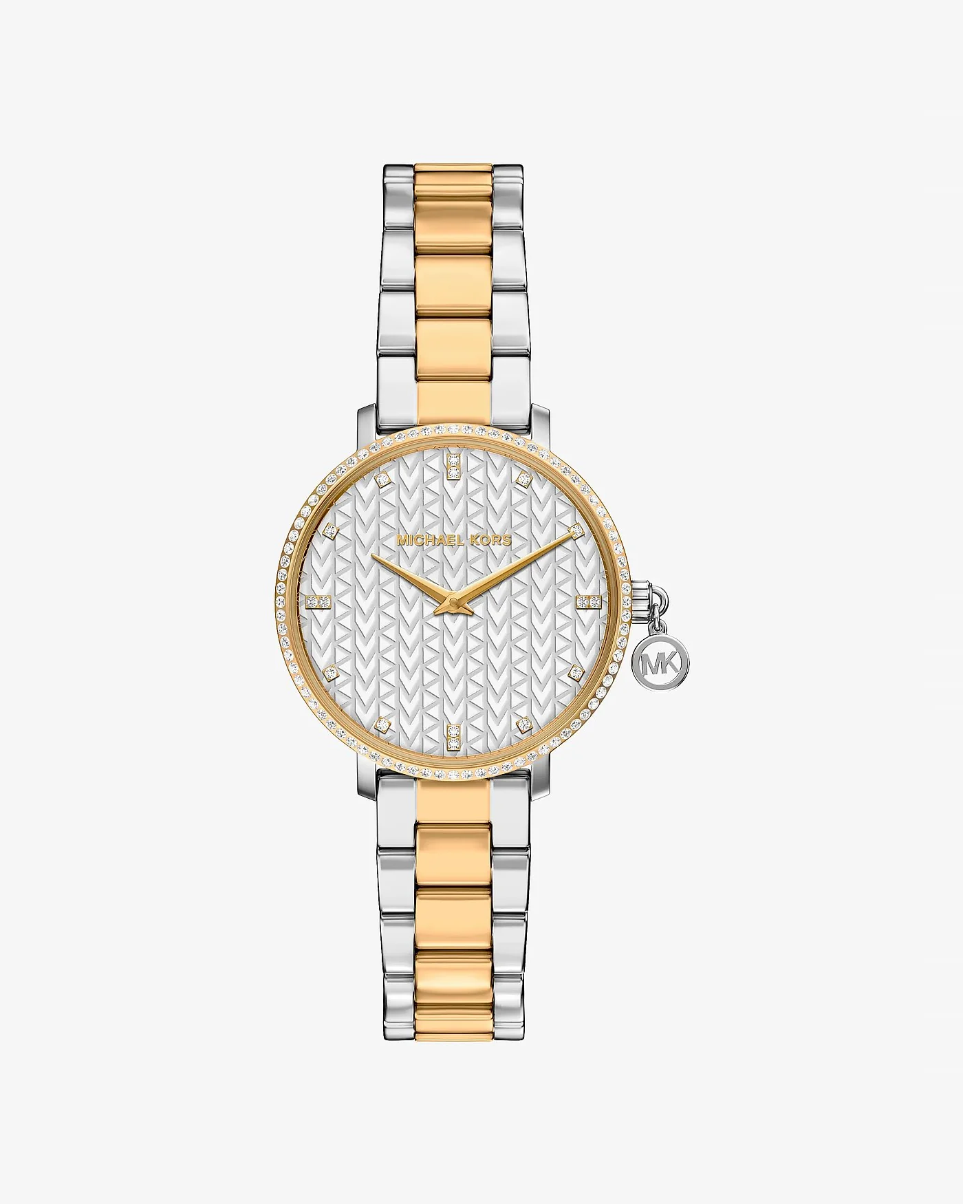 Часы Michael Kors Mini Pyper с паве, двухцветные — 1