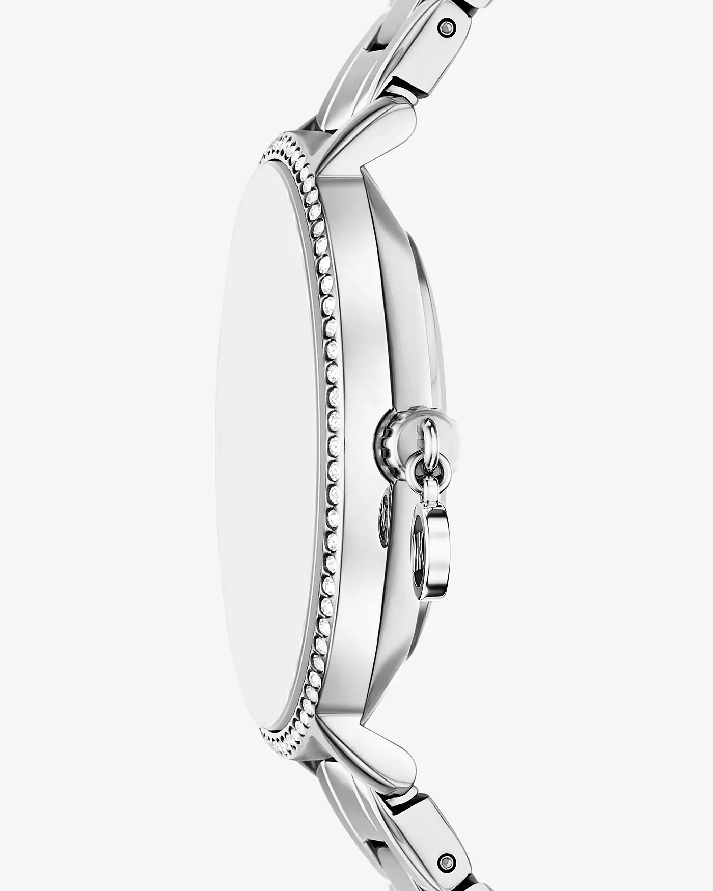 Часы Michael Kors Mini Pyper с паве, серебристые — 2