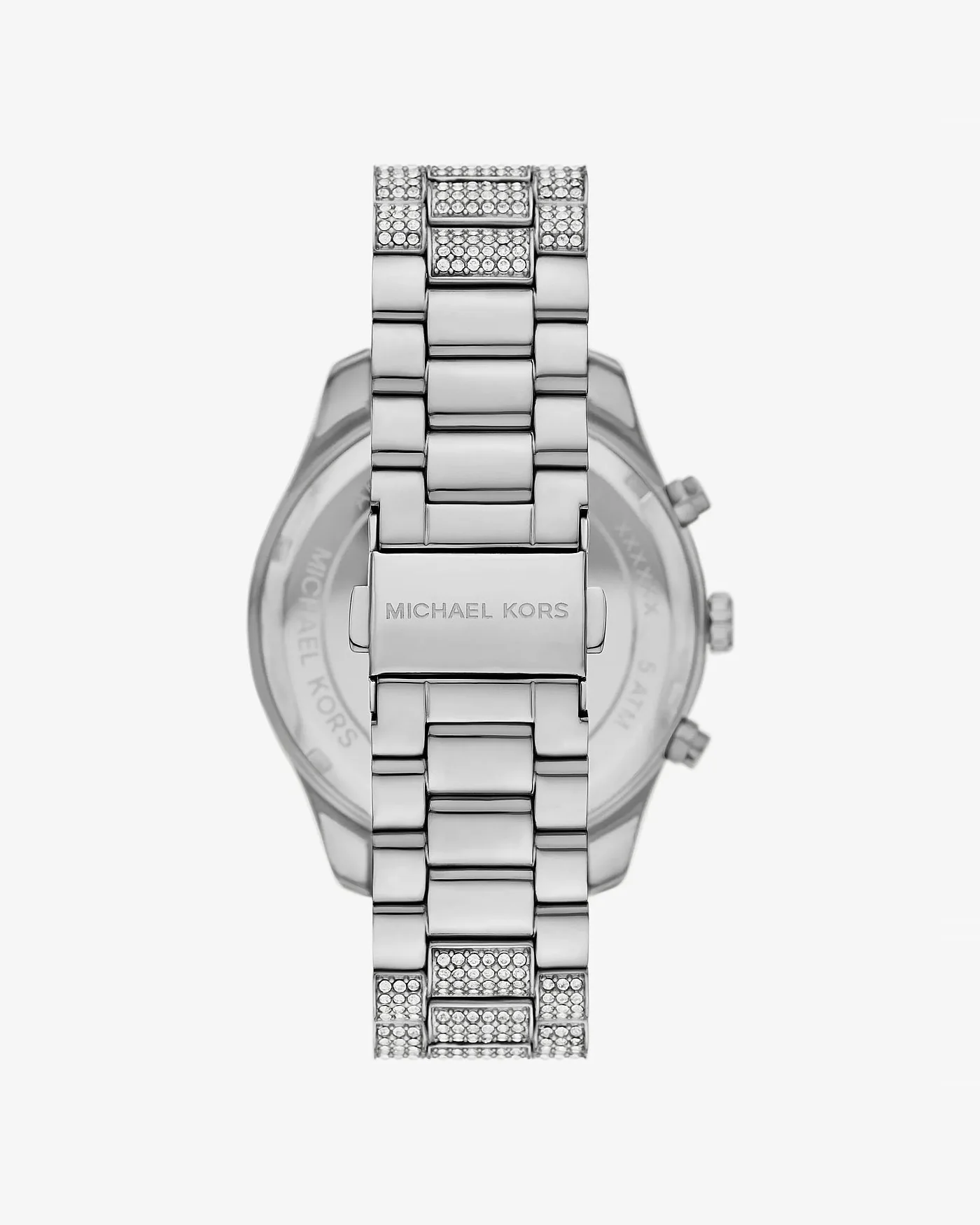 Часы Michael Kors Oversized Lexington с паве серебристого цвета — 3