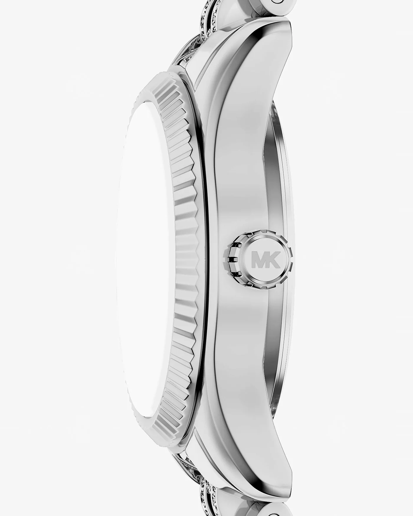 Женские часы Michael Kors Petite Lexington серебристого цвета с паве — 2