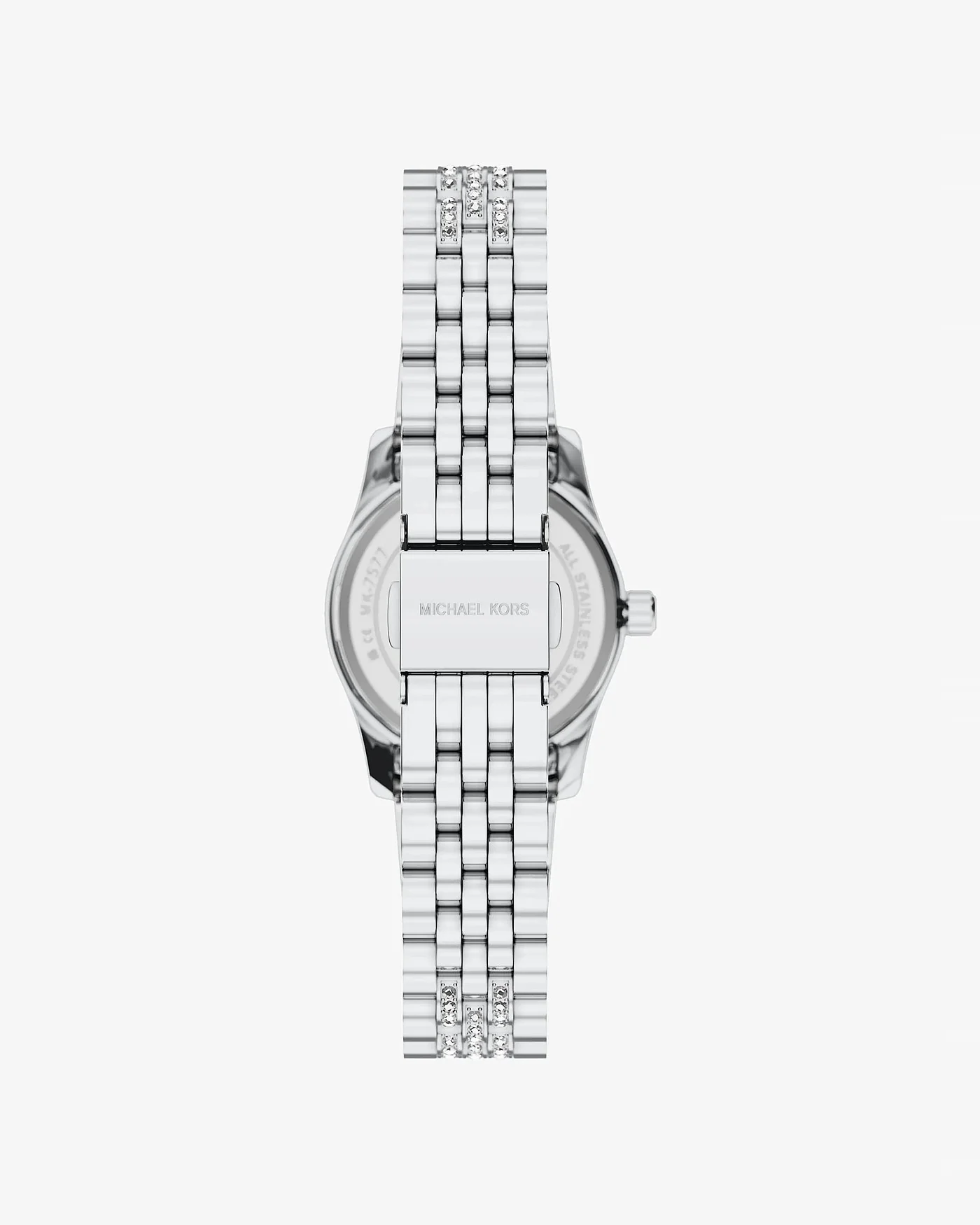 Женские часы Michael Kors Petite Lexington серебристого цвета с паве — 3