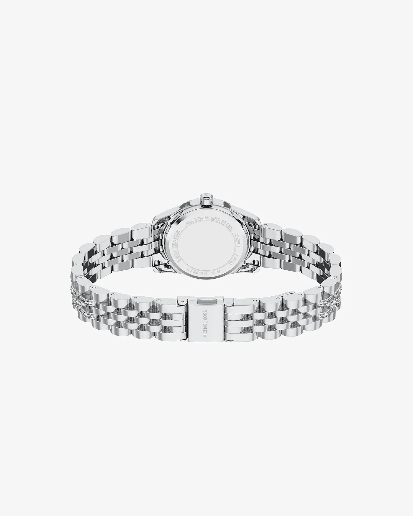 Женские часы Michael Kors Petite Lexington серебристого цвета с паве — 4