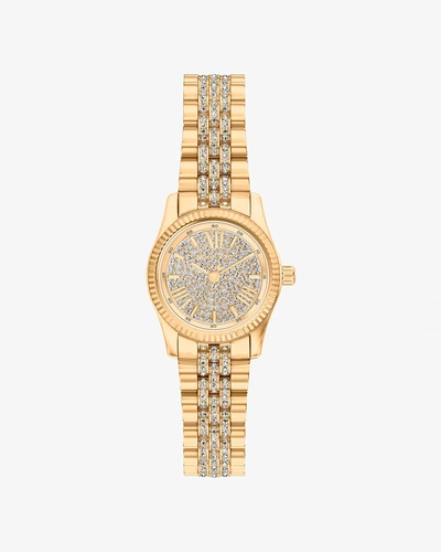 Женские часы Michael Kors Petite Lexington с паве золотистые
