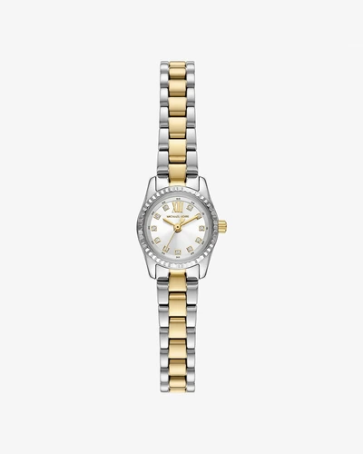 Часы Michael Kors Micro Lexington с паве двухцветные