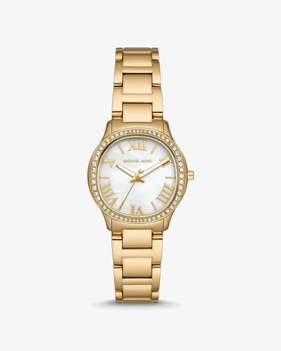 Часы Michael Kors Mini Sage Pavé золотистого тона