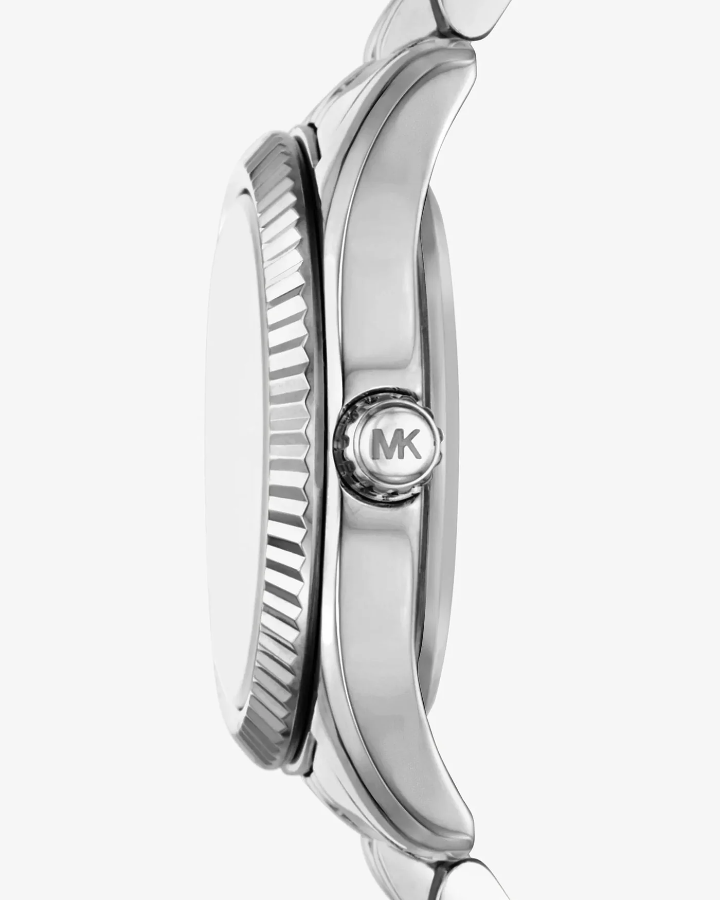 Часы Michael Kors Mini Lexington с паве и бордовым циферблатом, серебристые — 2