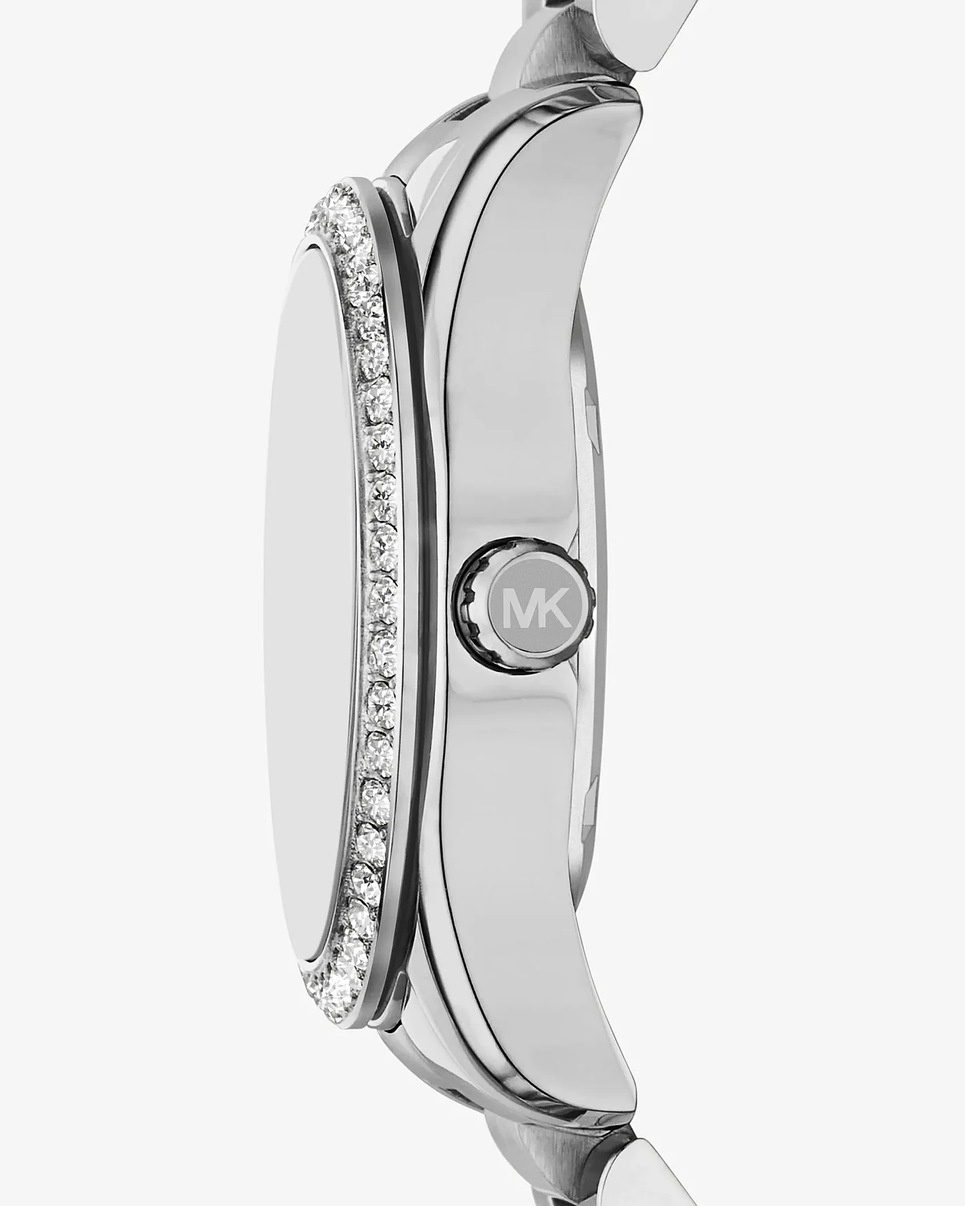 Часы Michael Kors Mini Lexington с паве и римскими цифрами, серебристые — 2