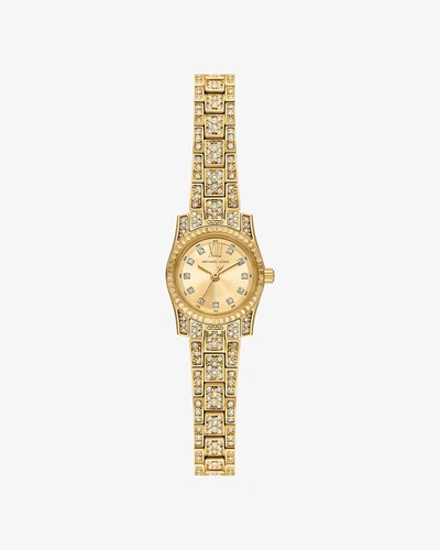 Часы Michael Kors Micro Lexington с паве, золотистые