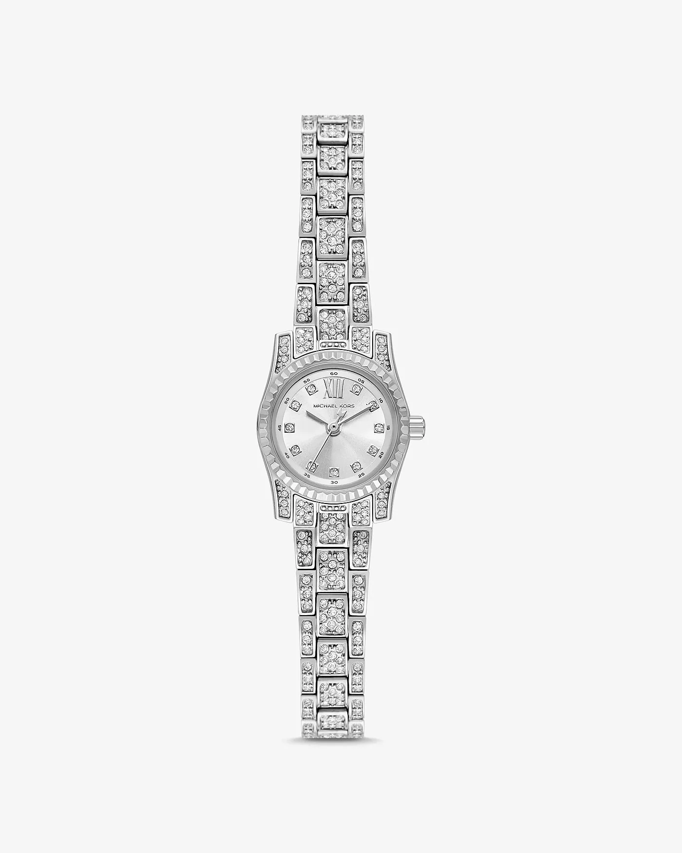 Часы Michael Kors Mini Lexington с паве, серебристые — 1