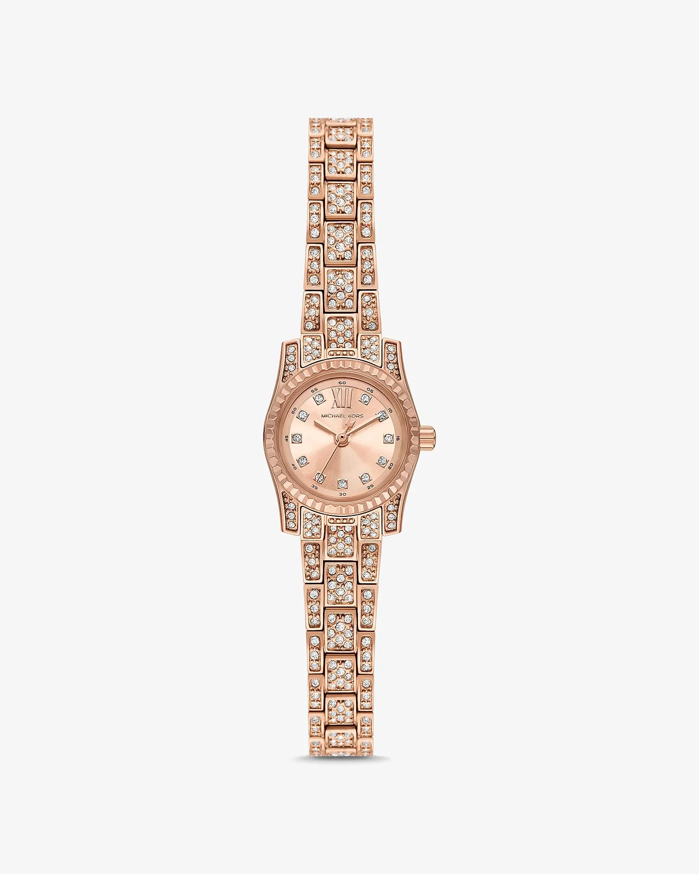 Часы Michael Kors Mini Lexington с паве в оттенке розового золота — 1