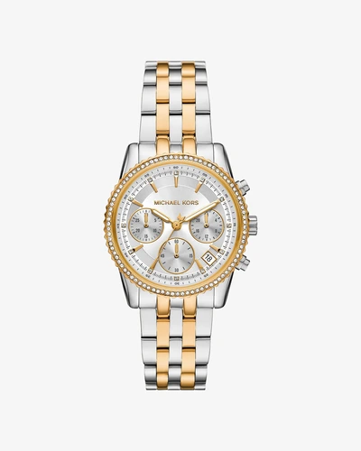 Часы Michael Kors Mini Bryant с паве, комбинированные