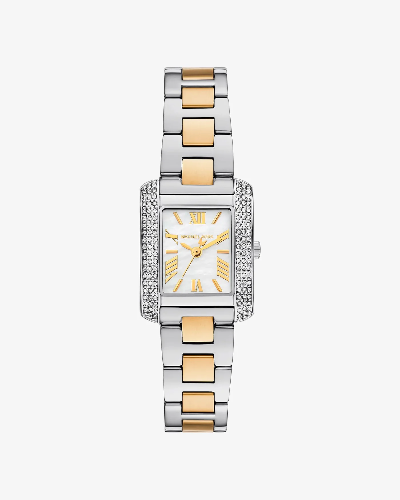 Часы Michael Kors Petite Emery Pavé серебристо-золотистые — 1