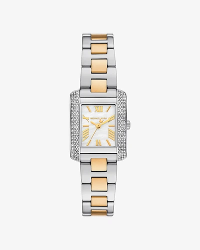 Часы Michael Kors Petite Emery Pavé серебристо-золотистые