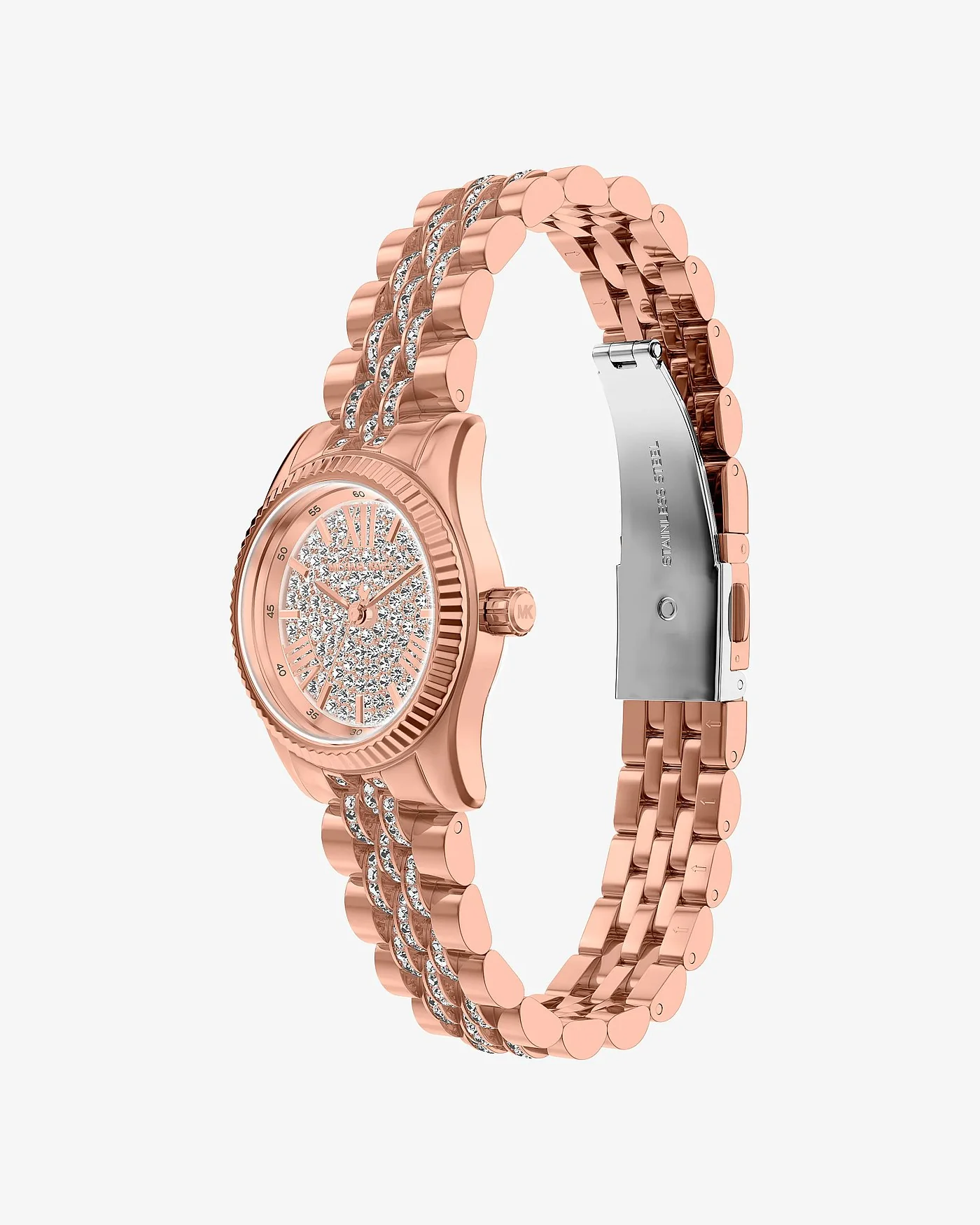 Часы Michael Kors Petite Lexington с паве, розово-золотые — 5