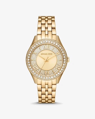 Часы Michael Kors Harlowe Pavé золотистого тона