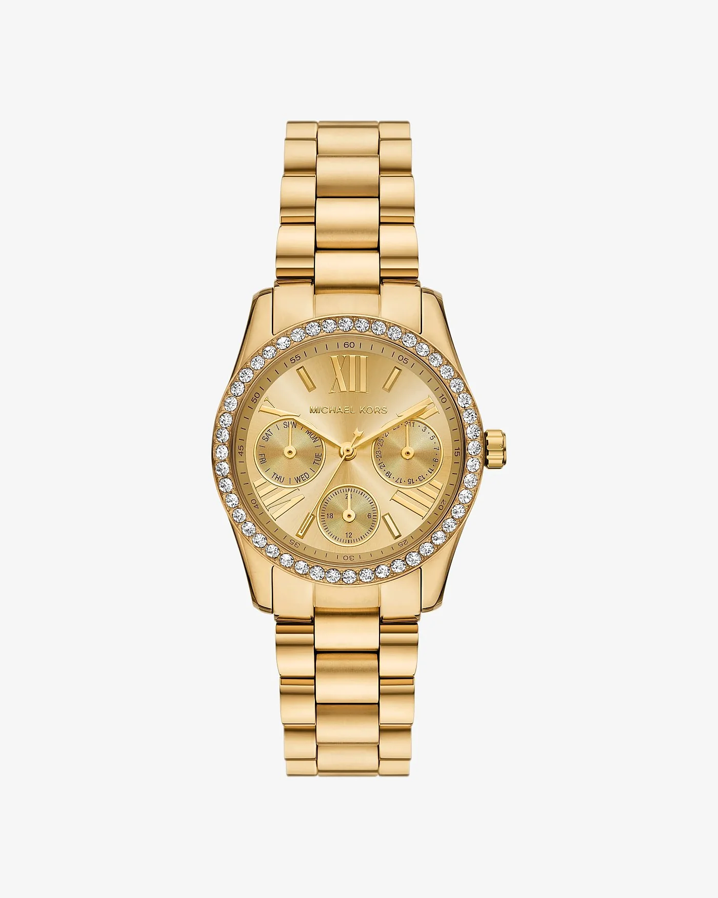 Часы Michael Kors Mini Lexington с паве, золотистые — 1