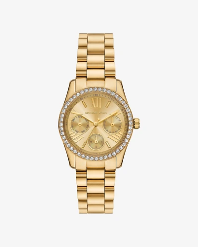Часы Michael Kors Mini Lexington с паве, золотистые