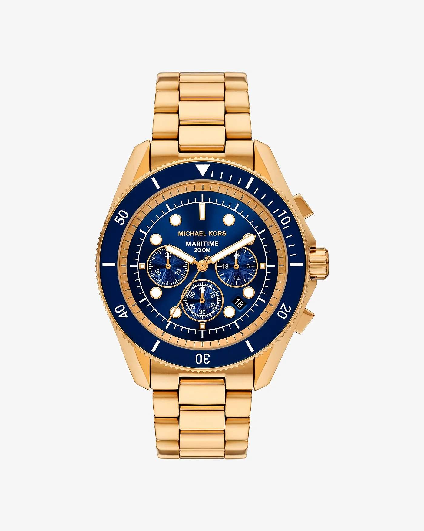 Мужские часы Michael Kors Oversized Maritime золотистого цвета — 1