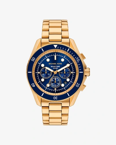 Мужские часы Michael Kors Oversized Maritime золотистого цвета