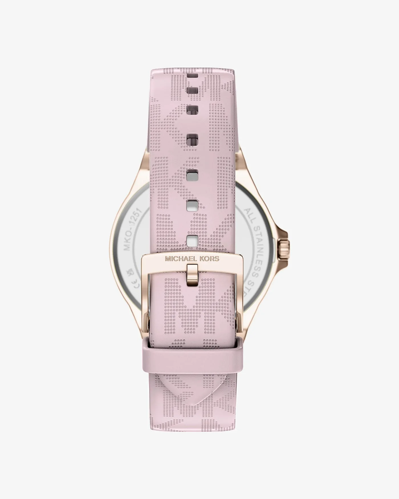 Наручные часы Michael Kors Lennox Pavé розово-золотистого тона на силиконовом ремешке — 3