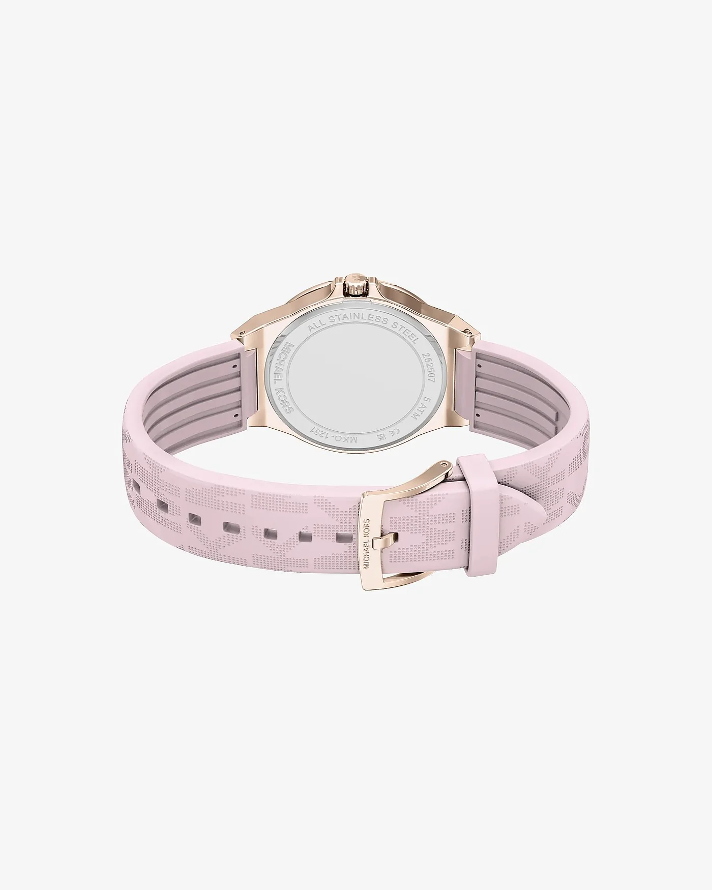 Наручные часы Michael Kors Lennox Pavé розово-золотистого тона на силиконовом ремешке — 4