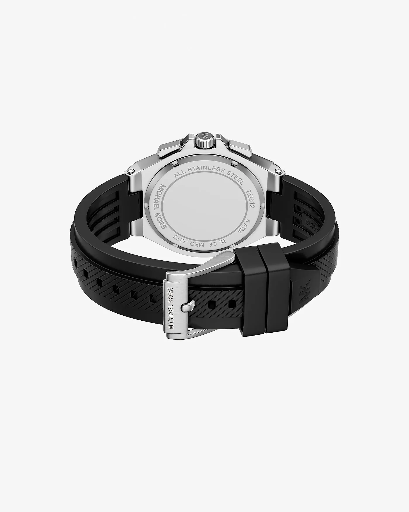 Крупные мужские часы Lennox с кристаллами pave и силиконовым ремешком — 4