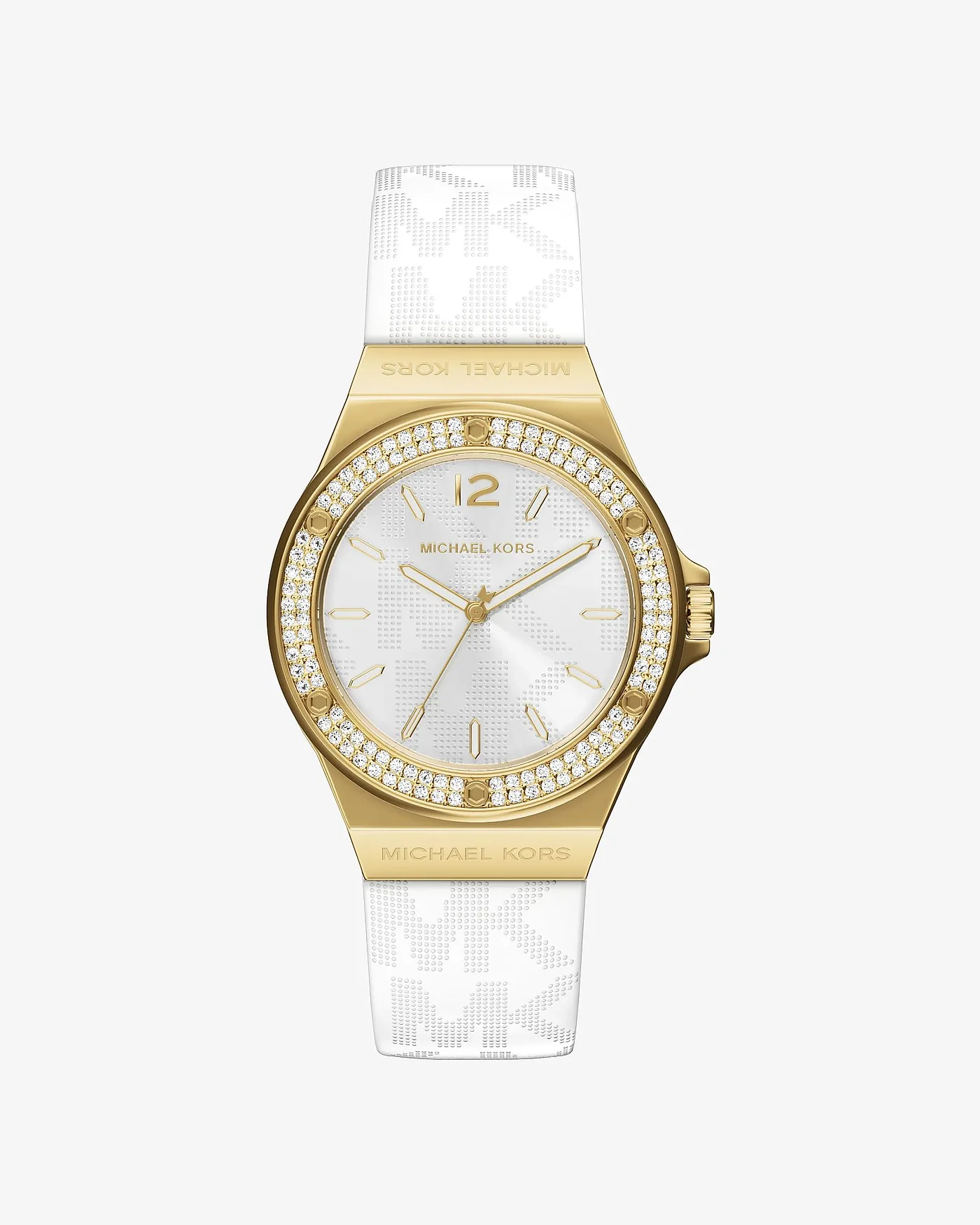 Наручные часы Michael Kors Lennox Pavé золотистого тона на силиконовом ремешке — 1
