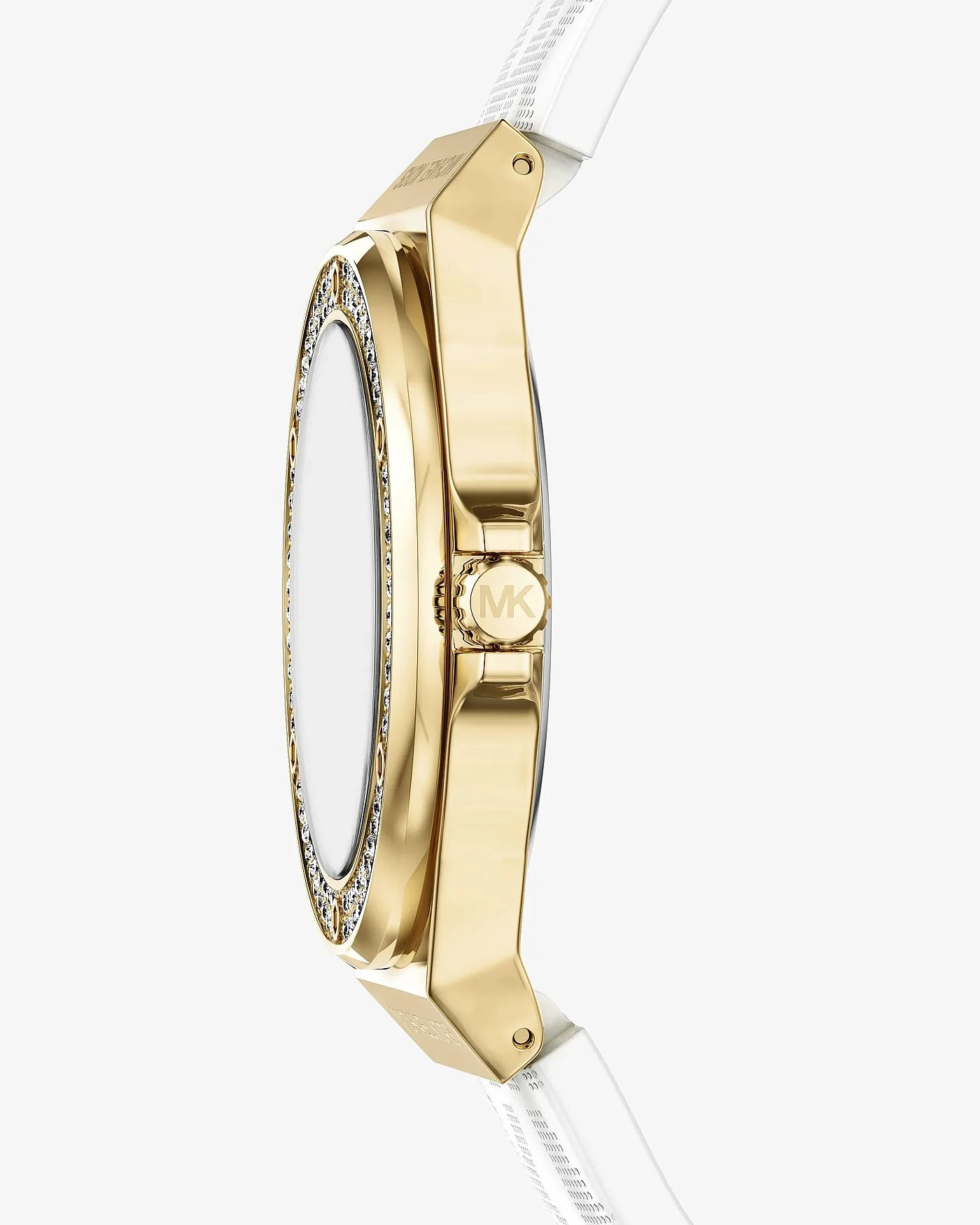 Наручные часы Michael Kors Lennox Pavé золотистого тона на силиконовом ремешке — 2