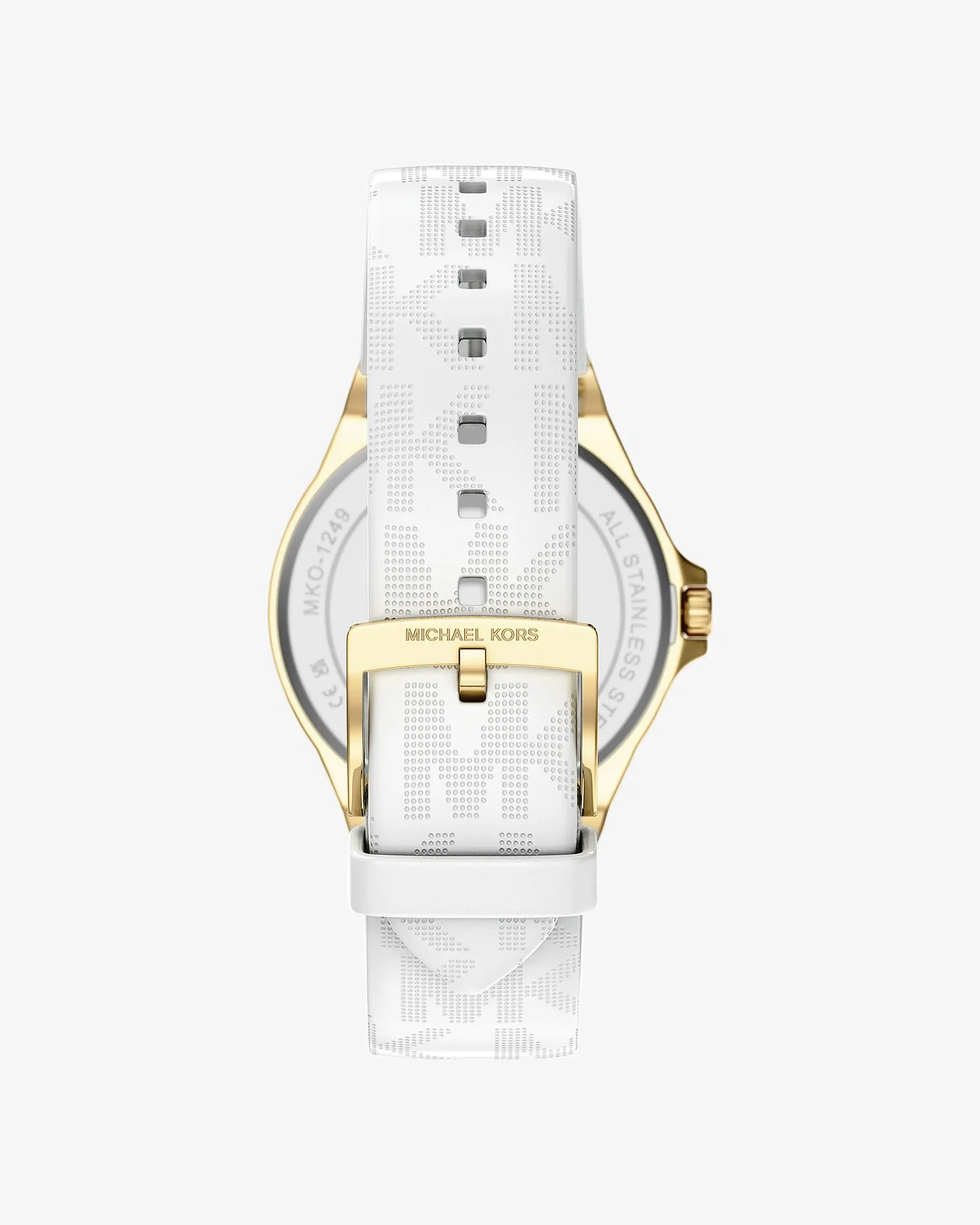 Наручные часы Michael Kors Lennox Pavé золотистого тона на силиконовом ремешке — 3
