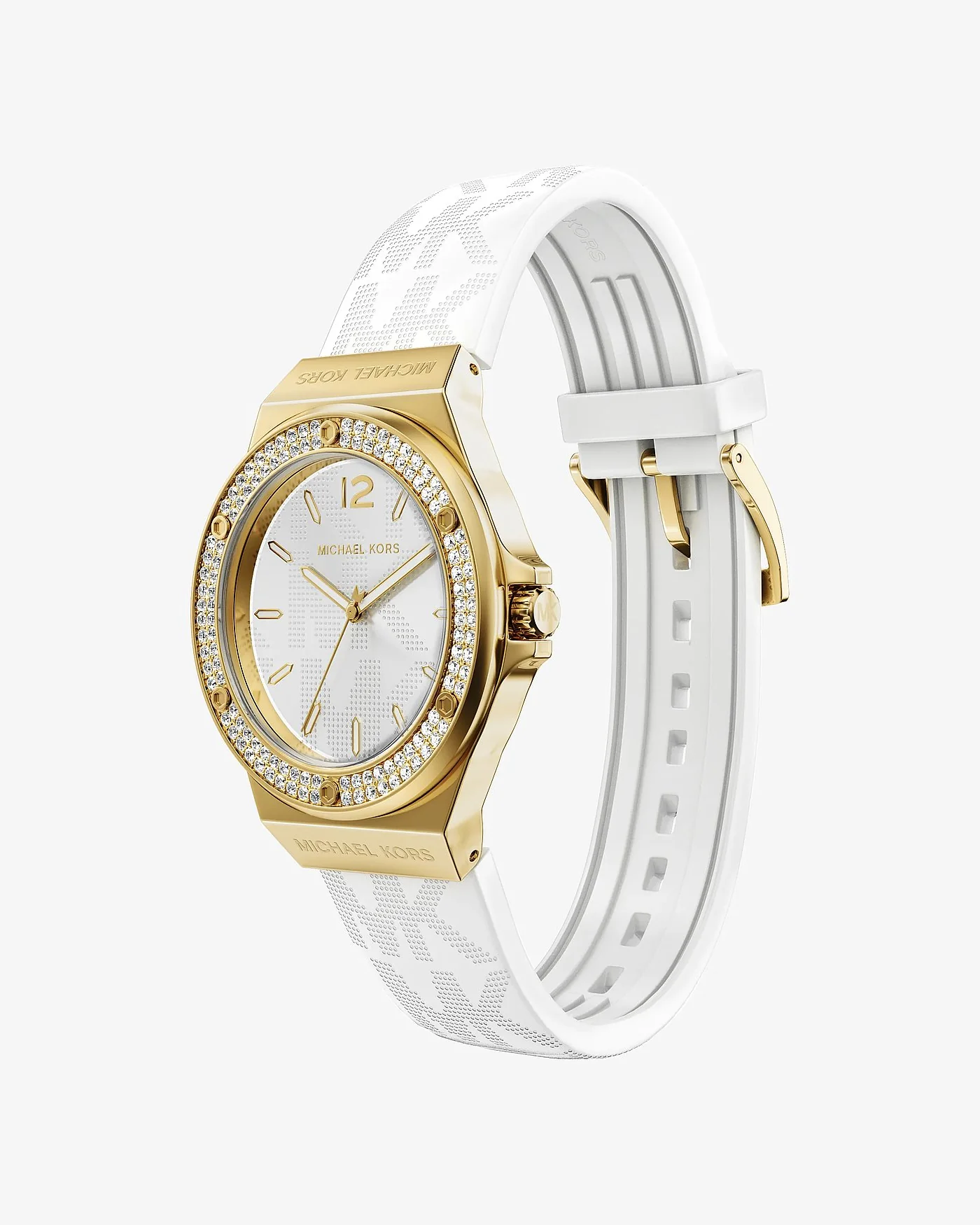 Наручные часы Michael Kors Lennox Pavé золотистого тона на силиконовом ремешке — 5