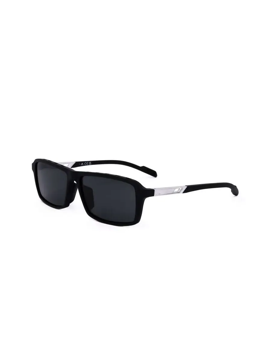 Мужские черные прямоугольные солнцезащитные очки Adidas SP0049-02S-1 — изображение 2 из 3, черный
