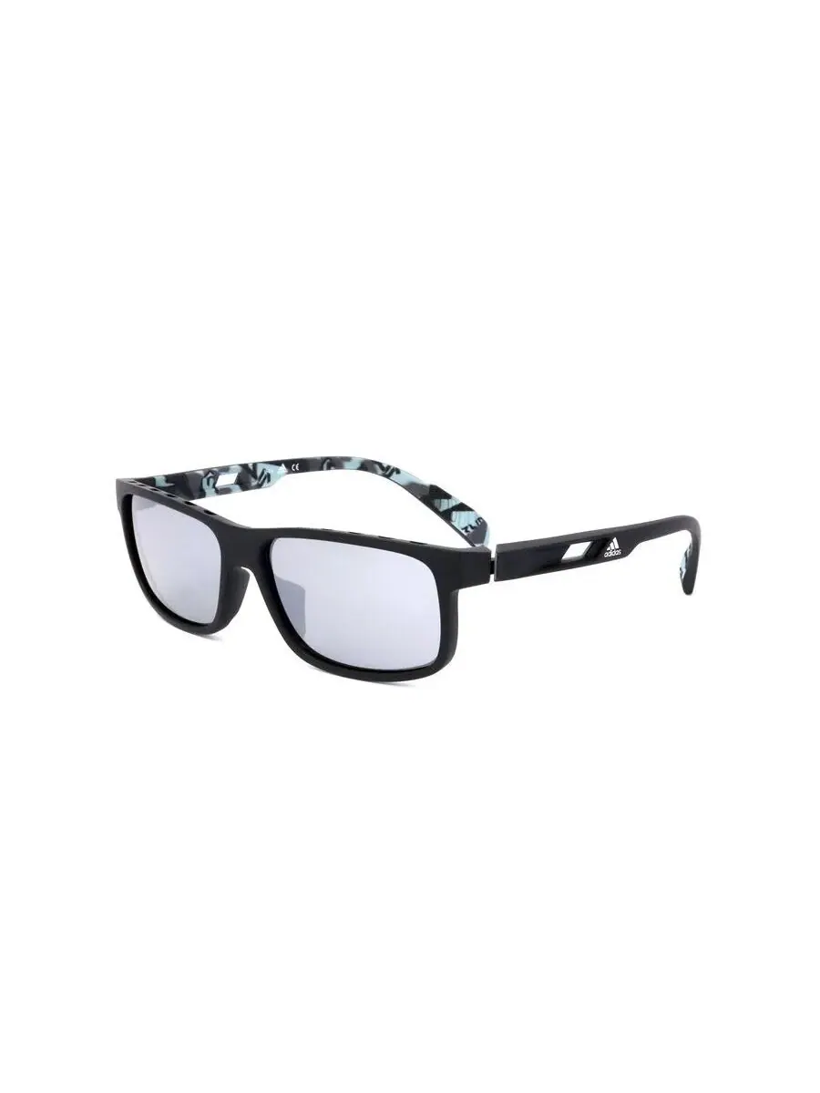 Мужские черные квадратные солнцезащитные очки Adidas SP0023-02C-1 — изображение 2 из 3, белый