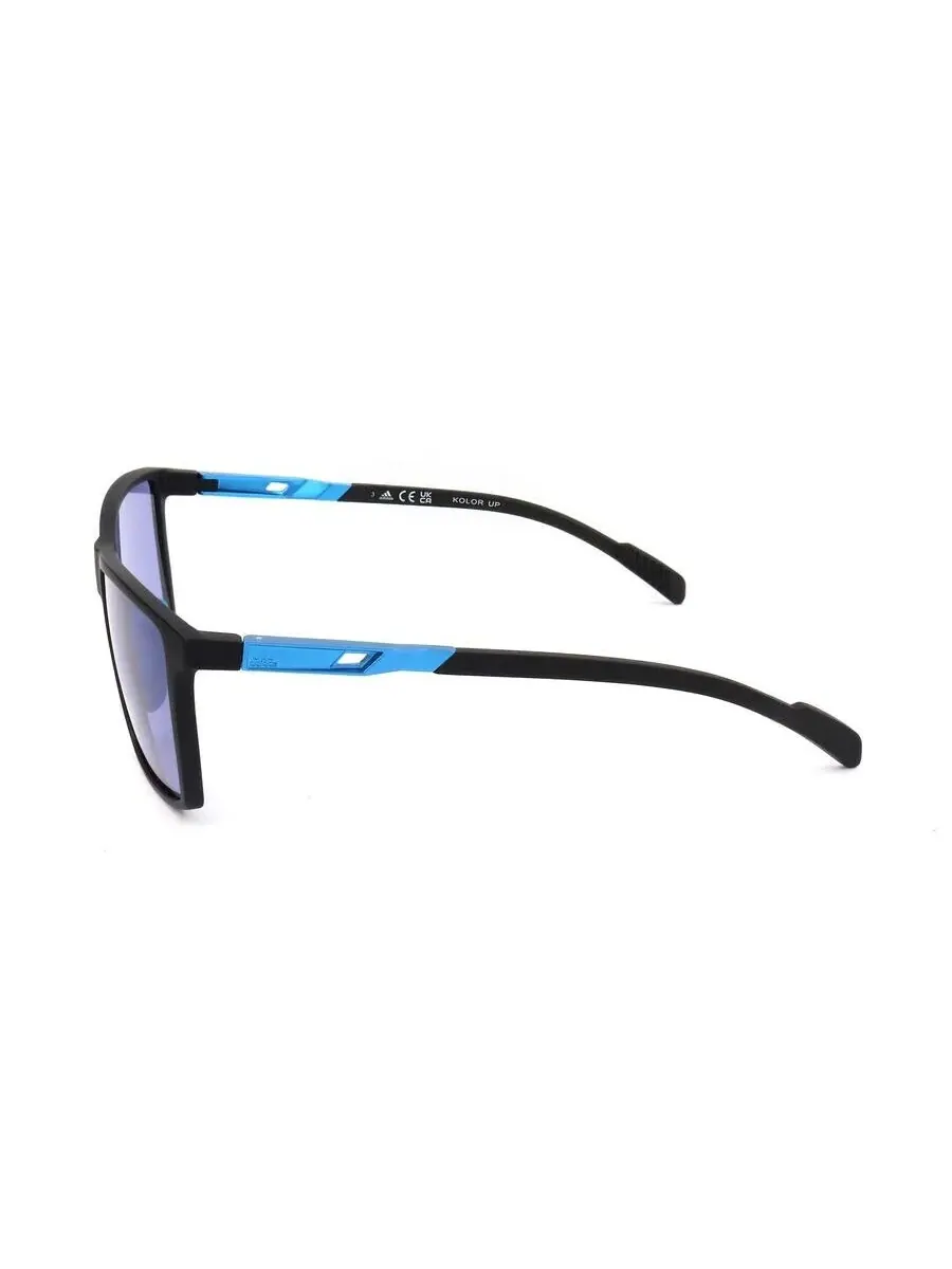Мужские круглые солнцезащитные очки Adidas синие SP0058-02V-1 — изображение 3 из 3, синий