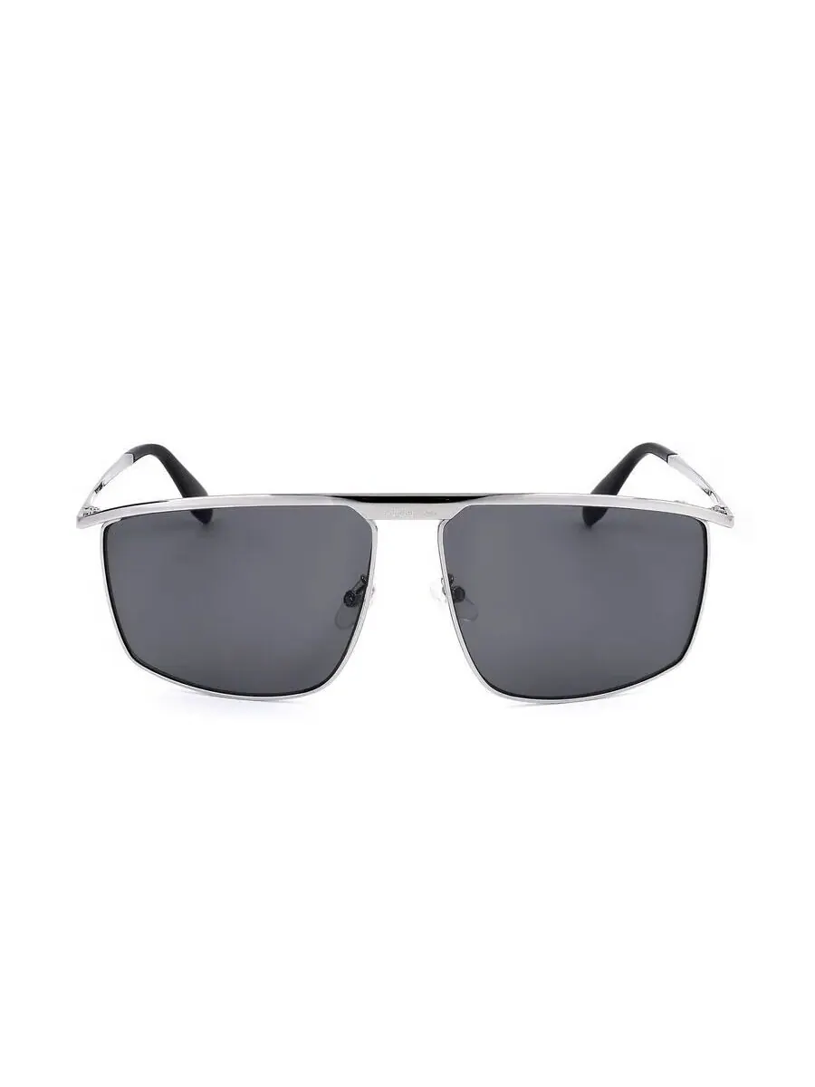 Мужские солнцезащитные очки Aviator серебристого цвета Adidas OR0029-F-02G-2